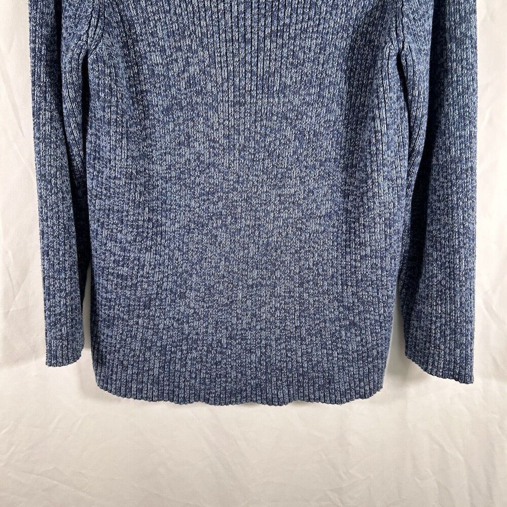 Polo Jeans Co Sweater SZ Medium Blue Ribbed Turtle Neck Long Sleeve - Picture 3 of 9